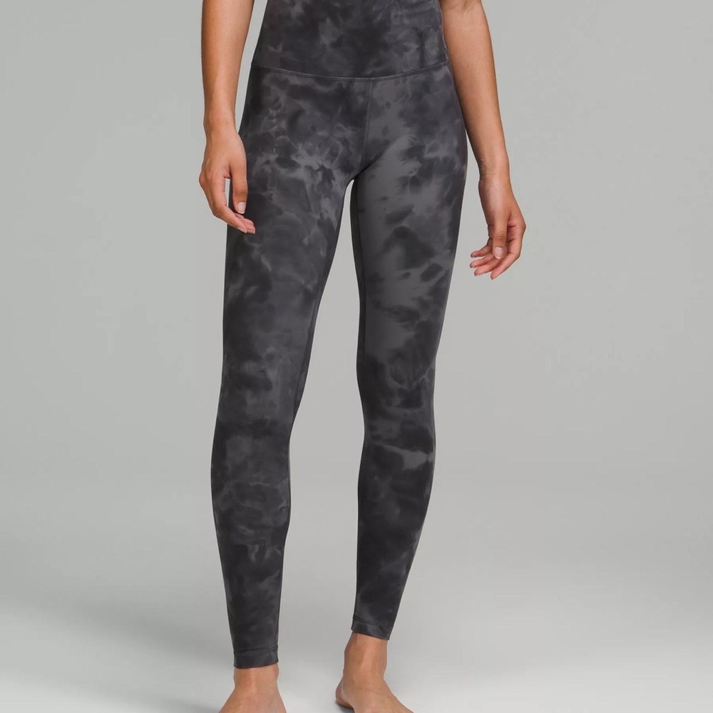 lululemon athletica Black Tie-Dye High-Rise Leggings